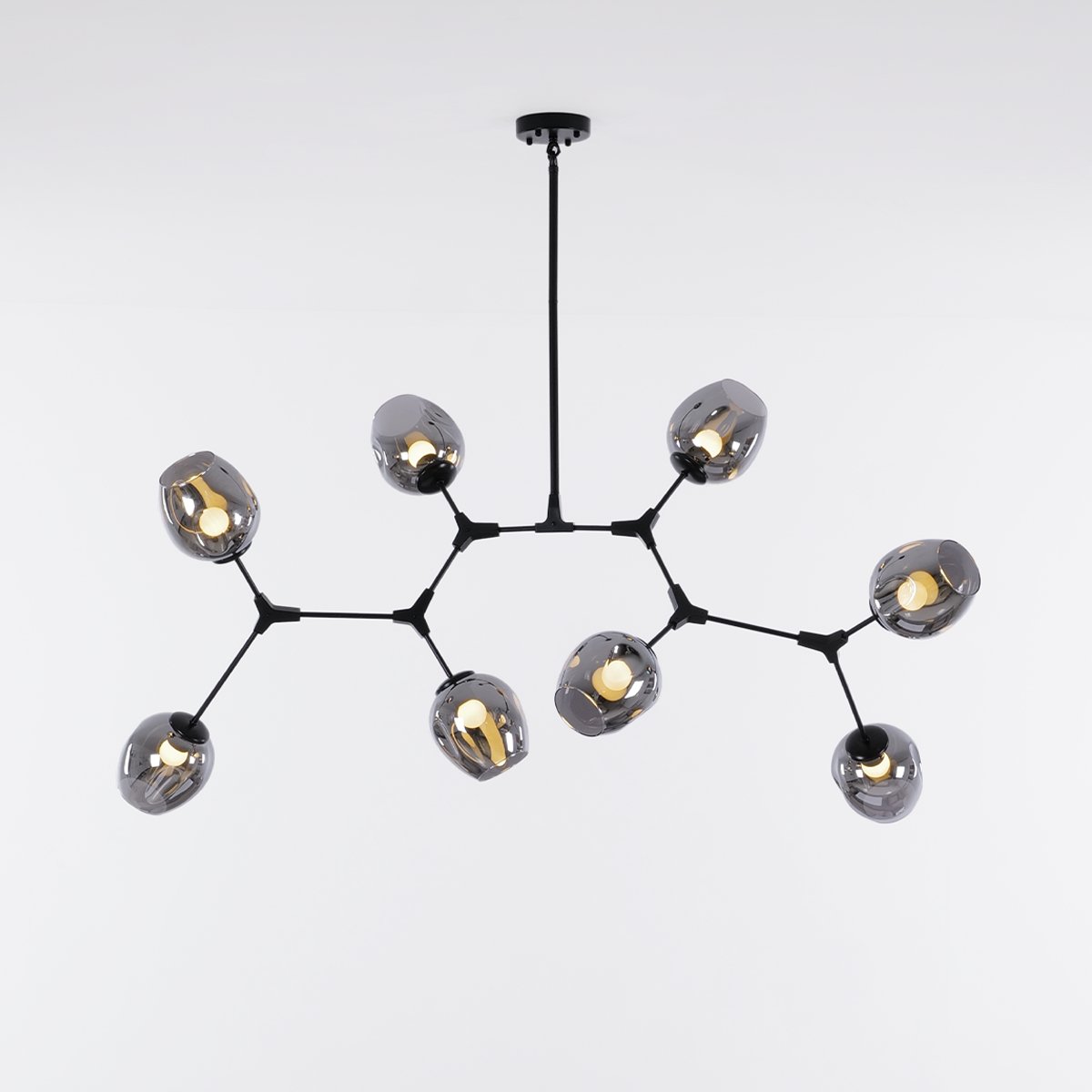 Retro Loft Ceiling Chandelier • Black - Haus of Interiors